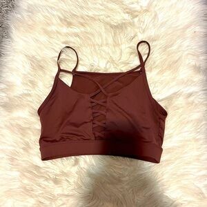 Brown sports bra